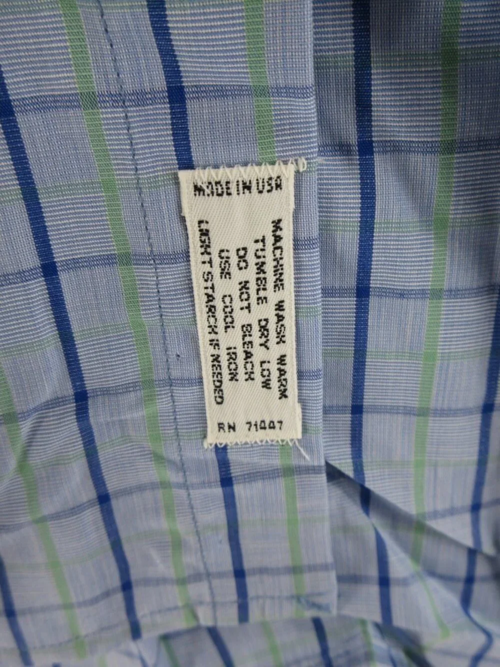 VINTAGE Burberrys Shirt 17.5 London Button Up Check 90s USA Made NWT